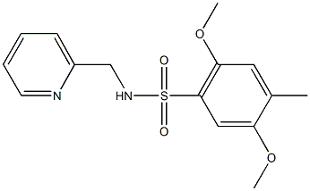 2,5-dimethoxy-4-methyl-N-(2-pyridinylmethyl)benzenesulfonamide Structure