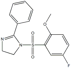 1-[(5-fluoro-2-methoxyphenyl)sulfonyl]-2-phenyl-4,5-dihydro-1H-imidazole Structure