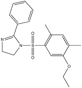 2,4-dimethyl-5-[(2-phenyl-4,5-dihydro-1H-imidazol-1-yl)sulfonyl]phenyl ethyl ether 구조식 이미지
