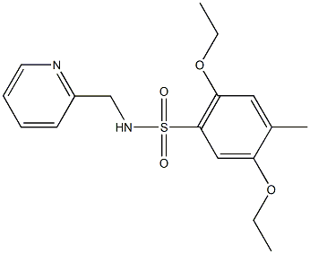 2,5-diethoxy-4-methyl-N-(2-pyridinylmethyl)benzenesulfonamide 구조식 이미지