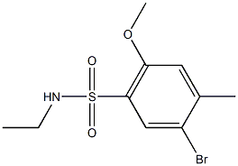 5-bromo-N-ethyl-2-methoxy-4-methylbenzenesulfonamide 구조식 이미지