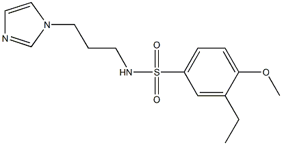 3-ethyl-N-[3-(1H-imidazol-1-yl)propyl]-4-methoxybenzenesulfonamide 구조식 이미지
