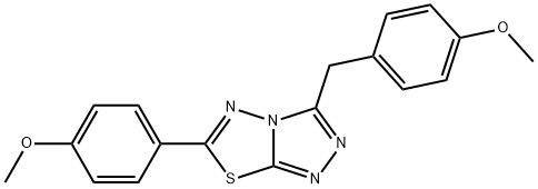 3-(4-methoxybenzyl)-6-(4-methoxyphenyl)[1,2,4]triazolo[3,4-b][1,3,4]thiadiazole 구조식 이미지