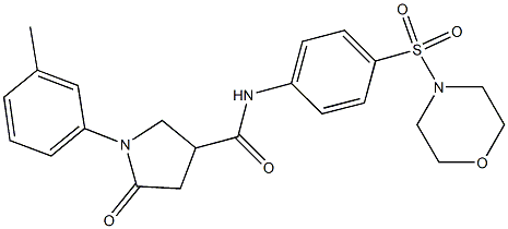 1-(3-methylphenyl)-N-[4-(4-morpholinylsulfonyl)phenyl]-5-oxo-3-pyrrolidinecarboxamide 구조식 이미지