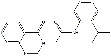 N-(2-isopropylphenyl)-2-(4-oxo-3(4H)-quinazolinyl)acetamide Structure