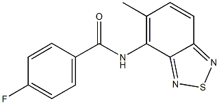 4-fluoro-N-(5-methyl-2,1,3-benzothiadiazol-4-yl)benzamide 구조식 이미지