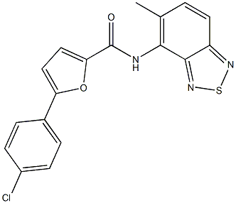 5-(4-chlorophenyl)-N-(5-methyl-2,1,3-benzothiadiazol-4-yl)-2-furamide Structure