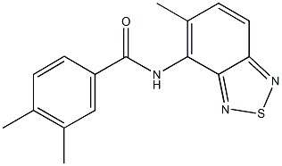 3,4-dimethyl-N-(5-methyl-2,1,3-benzothiadiazol-4-yl)benzamide 구조식 이미지