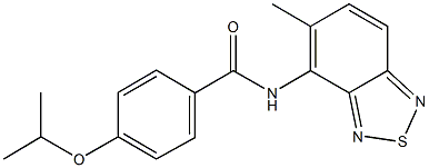 4-isopropoxy-N-(5-methyl-2,1,3-benzothiadiazol-4-yl)benzamide 구조식 이미지