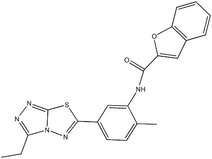 N-[5-(3-ethyl[1,2,4]triazolo[3,4-b][1,3,4]thiadiazol-6-yl)-2-methylphenyl]-1-benzofuran-2-carboxamide Structure