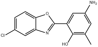 4-amino-2-(5-chloro-1,3-benzoxazol-2-yl)-6-methylphenol 구조식 이미지