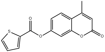 4-methyl-2-oxo-2H-chromen-7-yl 2-thiophenecarboxylate 구조식 이미지