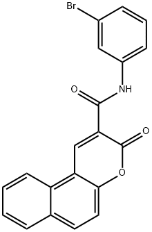 N-(3-bromophenyl)-3-oxo-3H-benzo[f]chromene-2-carboxamide 구조식 이미지