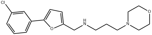 N-{[5-(3-chlorophenyl)-2-furyl]methyl}-N-[3-(4-morpholinyl)propyl]amine 구조식 이미지