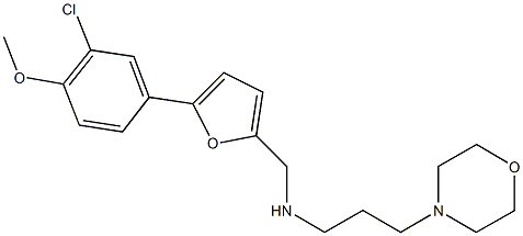 N-{[5-(3-chloro-4-methoxyphenyl)-2-furyl]methyl}-N-[3-(4-morpholinyl)propyl]amine Structure