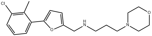 N-{[5-(3-chloro-2-methylphenyl)-2-furyl]methyl}-N-[3-(4-morpholinyl)propyl]amine Structure