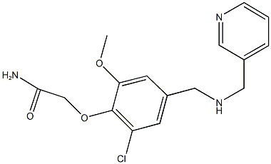 2-(2-chloro-6-methoxy-4-{[(3-pyridinylmethyl)amino]methyl}phenoxy)acetamide Structure