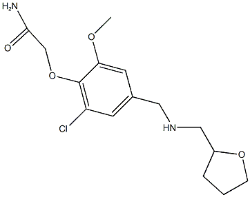 2-(2-chloro-6-methoxy-4-{[(tetrahydro-2-furanylmethyl)amino]methyl}phenoxy)acetamide Structure