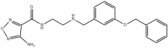 4-amino-N-(2-{[3-(benzyloxy)benzyl]amino}ethyl)-1,2,5-oxadiazole-3-carboxamide 구조식 이미지