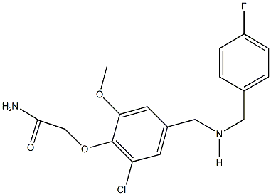 2-(2-chloro-4-{[(4-fluorobenzyl)amino]methyl}-6-methoxyphenoxy)acetamide 구조식 이미지