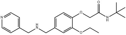 N-(tert-butyl)-2-(2-ethoxy-4-{[(4-pyridinylmethyl)amino]methyl}phenoxy)acetamide Structure