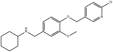 N-{4-[(6-chloro-3-pyridinyl)methoxy]-3-methoxybenzyl}-N-cyclohexylamine Structure