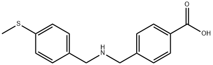 4-({[4-(methylsulfanyl)benzyl]amino}methyl)benzoic acid 구조식 이미지
