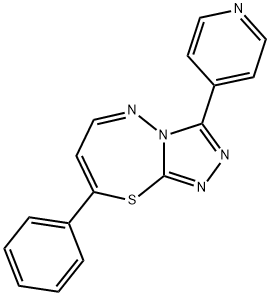 8-phenyl-3-(4-pyridinyl)[1,2,4]triazolo[3,4-b][1,3,4]thiadiazepine 구조식 이미지