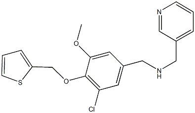 N-[3-chloro-5-methoxy-4-(2-thienylmethoxy)benzyl]-N-(3-pyridinylmethyl)amine Structure