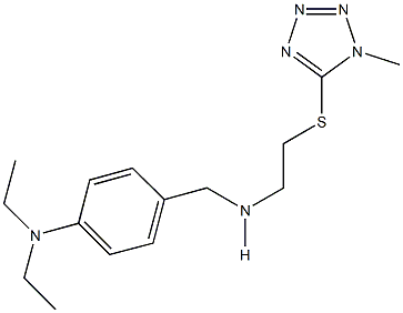 N-[4-(diethylamino)benzyl]-N-{2-[(1-methyl-1H-tetraazol-5-yl)sulfanyl]ethyl}amine 구조식 이미지