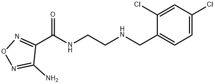 4-amino-N-{2-[(2,4-dichlorobenzyl)amino]ethyl}-1,2,5-oxadiazole-3-carboxamide 구조식 이미지