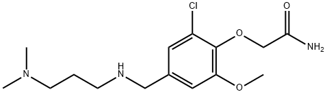 2-[2-chloro-4-({[3-(dimethylamino)propyl]amino}methyl)-6-methoxyphenoxy]acetamide 구조식 이미지