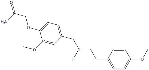 2-[2-methoxy-4-({[2-(4-methoxyphenyl)ethyl]amino}methyl)phenoxy]acetamide 구조식 이미지