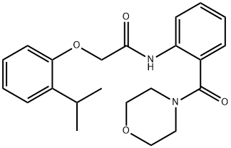 2-(2-isopropylphenoxy)-N-[2-(4-morpholinylcarbonyl)phenyl]acetamide 구조식 이미지