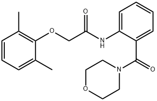 2-(2,6-dimethylphenoxy)-N-[2-(4-morpholinylcarbonyl)phenyl]acetamide Structure