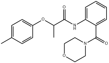 2-(4-methylphenoxy)-N-[2-(4-morpholinylcarbonyl)phenyl]propanamide Structure