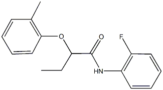 N-(2-fluorophenyl)-2-(2-methylphenoxy)butanamide Structure