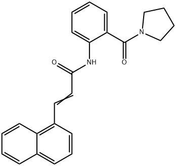3-(1-naphthyl)-N-[2-(1-pyrrolidinylcarbonyl)phenyl]acrylamide Structure
