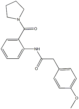 2-(4-methoxyphenyl)-N-[2-(1-pyrrolidinylcarbonyl)phenyl]acetamide 구조식 이미지