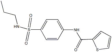 N-{4-[(propylamino)sulfonyl]phenyl}-2-thiophenecarboxamide 구조식 이미지