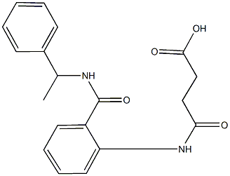 4-oxo-4-(2-{[(1-phenylethyl)amino]carbonyl}anilino)butanoic acid 구조식 이미지