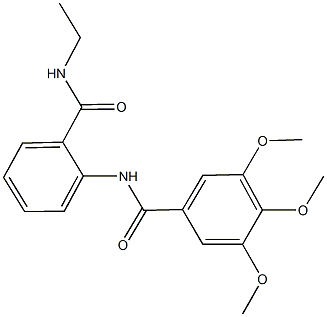 N-{2-[(ethylamino)carbonyl]phenyl}-3,4,5-trimethoxybenzamide 구조식 이미지