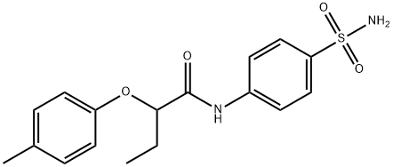 N-[4-(aminosulfonyl)phenyl]-2-(4-methylphenoxy)butanamide 구조식 이미지