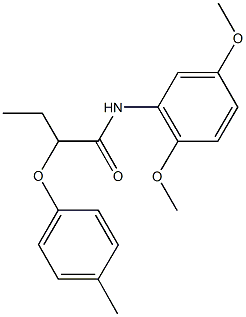 N-(2,5-dimethoxyphenyl)-2-(4-methylphenoxy)butanamide 구조식 이미지