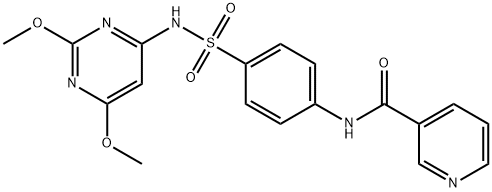 N-(4-{[(2,6-dimethoxy-4-pyrimidinyl)amino]sulfonyl}phenyl)nicotinamide 구조식 이미지