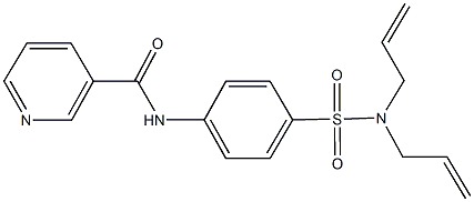 N-{4-[(diallylamino)sulfonyl]phenyl}nicotinamide 구조식 이미지