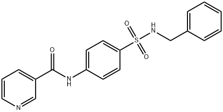 N-{4-[(benzylamino)sulfonyl]phenyl}nicotinamide 구조식 이미지