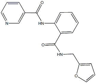 N-(2-{[(2-furylmethyl)amino]carbonyl}phenyl)nicotinamide 구조식 이미지