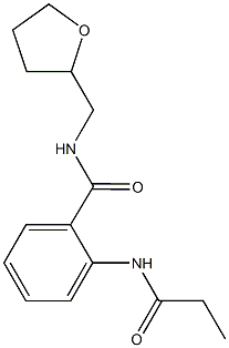 2-(propionylamino)-N-(tetrahydro-2-furanylmethyl)benzamide Structure