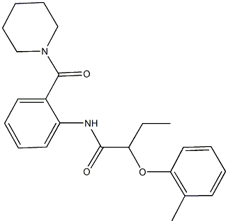 2-(2-methylphenoxy)-N-[2-(1-piperidinylcarbonyl)phenyl]butanamide Structure